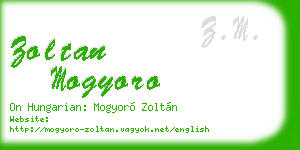 zoltan mogyoro business card