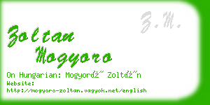 zoltan mogyoro business card